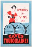  Affiche Ancienne Originale Caves Toulousaines - 1193154840477.jpg
