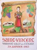  Affiche Ancienne Originale Saint Vincent Vougeot Gilly les Citeaux - 1193225094534.jpg