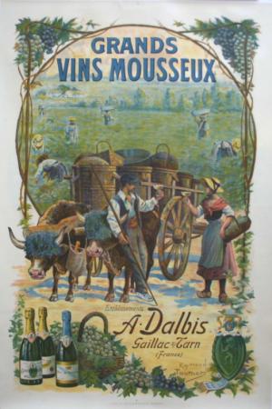  Affiche Ancienne Originale Vins mousseux A. Dalbis Par Raymond Toumon - 11931514921830.jpg