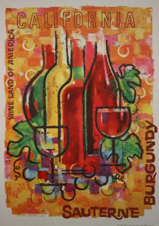  Affiche Ancienne Originale California wine Par Amado Gonzales - 11931515681717.jpg