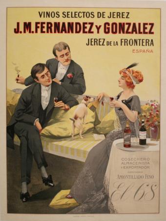  Affiche Ancienne Originale Jerez Fernandez y Gonzalez Par Anonyme - 1193151692467.jpg