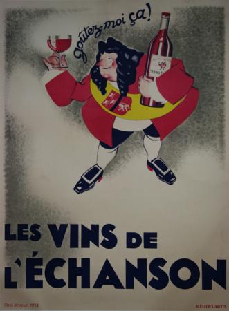  Affiche Ancienne Originale Les vins de l'échanson Par Anonyme - 11931519451218.jpg
