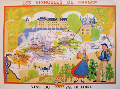  Affiche Ancienne Originale Vignoble du Val de Loire Par Y. Legaël - 11932249401326.jpg