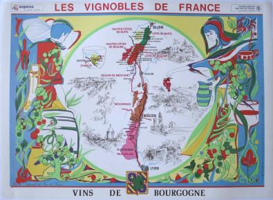  Affiche Ancienne Originale Vignoble de Bourgogne Par M.S. Dutter - 11932251471589.jpg