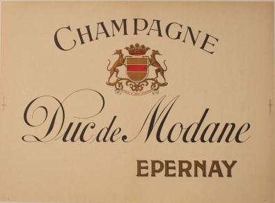  Affiche Ancienne Originale Champagne, Duc de Modane Par Anonyme - 1193225322837.jpg