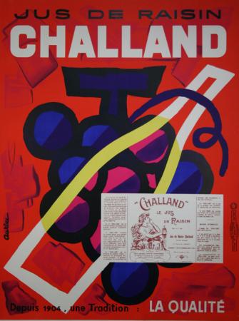  Affiche Ancienne Originale Jus de raisin Challand Par Auriac - 11932287451822.jpg