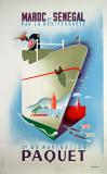 Affiche Ancienne Originale Cie Paquet, Maroc et Sénégal - 14344732021122.jpg