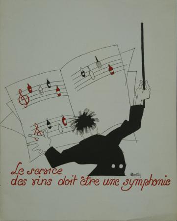  Affiche Ancienne Originale 13. Le service des vins doit être une Symphonie Par Charles Martin - 1289826148423.jpg