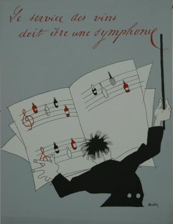  Affiche Ancienne Originale 14. Le service des vins doit être une Symphonie Par Charles Martin - 12898261841831.jpg