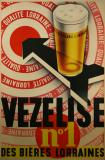Affiche Ancienne Originale Vezelise, N°1 des bieres lorraines - 14335015891478.jpg