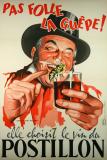 Affiche Ancienne Originale Le vin du Postillon - Pas folle la guêpe ! - 1433514345937.jpg
