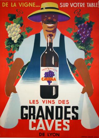  Affiche Ancienne Originale Caussa, les vins des grandes caves de Lyon Par Anonyme - 1433153394396.jpg