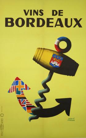  Affiche Ancienne Originale Le monde entier boit du Bordeaux, ... vous aussi Par Morvan, Herve - 14331667621254.jpg