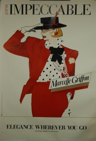  Affiche Ancienne Originale Impeccable Marcelle Griffon Par René Gruau - 1257436963632.jpg