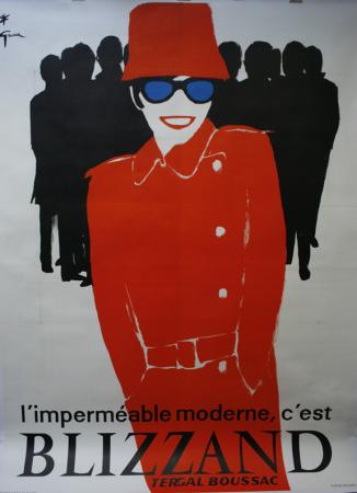  Affiche Ancienne Originale L'imperméable moderne Blizzand Par René Gruau - 12574375791040.jpg