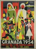  Affiche Ancienne Originale Granada 1954, fiestas del St Mo. Corpus Christi - 14485567781134.jpg