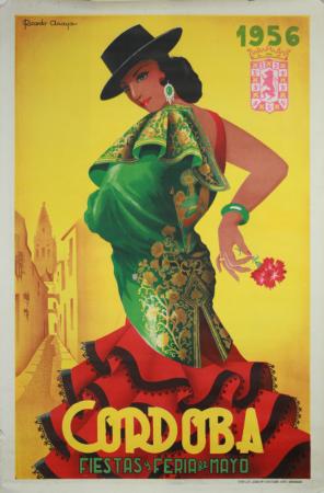  Affiche Ancienne Originale Cordoba, Fiesta y Feria de Mayo Par Anaya Ricardo - 1448554797157.jpg
