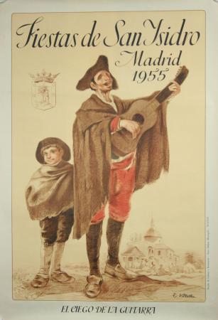  Affiche Ancienne Originale Fiesta de San Isidoro, Madrid 1955 Par Villalba E. - 14485568001328.jpg