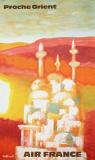 Affiche Ancienne Originale Air France, Proche Orient - 14337745511288.jpg