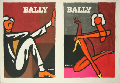  Affiche Ancienne Originale Bally Homme et femme Par Villemot - 14337597991292.jpg