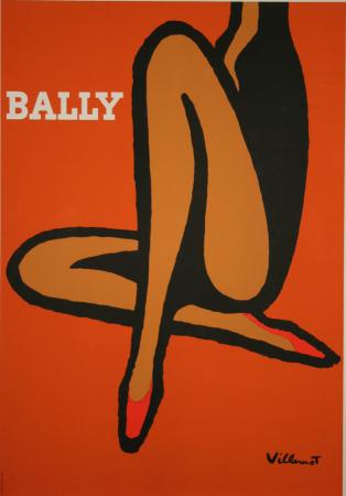  Affiche Ancienne Originale Bally jambes croisée Par Bernard Villemot - 1433759849911.jpg