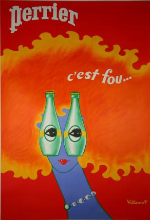  Affiche Ancienne Originale Perrier c'est fou.... Par Bernard Villemot - 143376077564.jpg