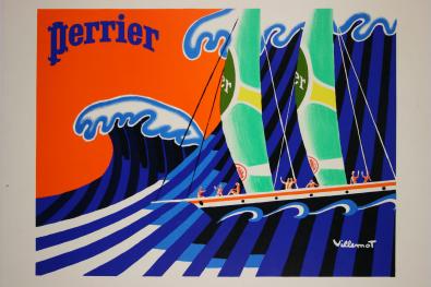  Affiche Ancienne Originale Perrier Vagues Par Bernard Villemot - 143376698515.jpg