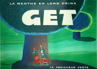 Affiche Ancienne Originale Get - La menthe en long drink Par Bernard Villemot - 14337721751545.jpg