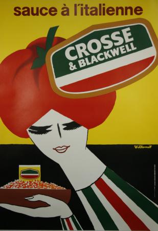  Affiche Ancienne Originale Cross & Blackwell sauce tomate  Par Bernard Villemot - 1433772264106.jpg