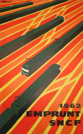  Affiche Ancienne Originale Emprunt SNCF 1962 Par Bernard Villemot - 1433778850539.jpg