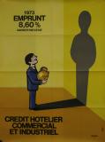Affiche Ancienne Originale Crédit hotelier commercial industriel 1973 - 1294758075733.jpg