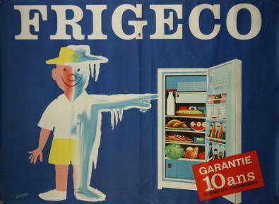  Affiche Ancienne Originale Frigeco garantie 10 ans Par Savignac - 12947549491512.jpg