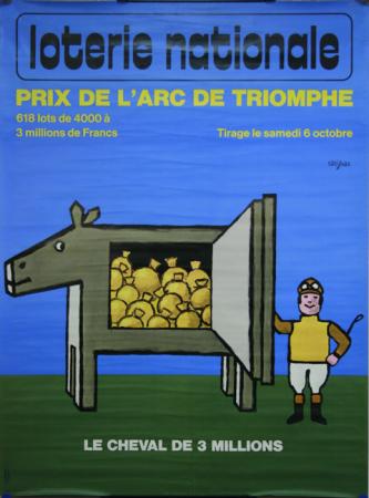  Affiche Ancienne Originale Loterie Nationale - Prix de l'Arc de Triomphe Par Savignac - 12947564461982.jpg