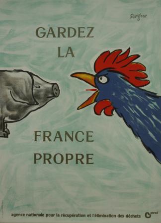  Affiche Ancienne Originale Gardez la France propre Par Savignac - 1294756458993.jpg