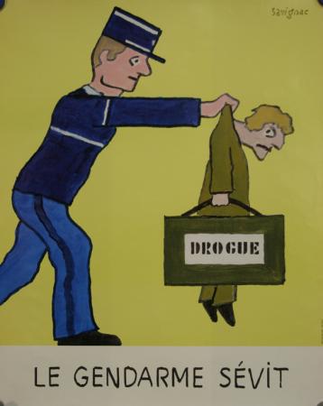  Affiche Ancienne Originale Le gendarme sévit Par Savignac - 1294756549912.jpg