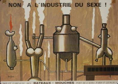  Affiche Ancienne Originale Non à l'industrie du sexe ! Par Savignac - 1294756597855.jpg