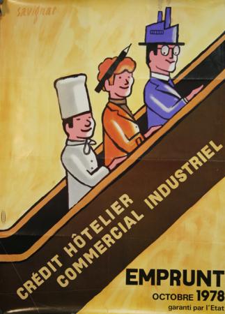  Affiche Ancienne Originale Crédit hotelier commercial industriel 1978 Par Savignac - 1294757910899.jpg