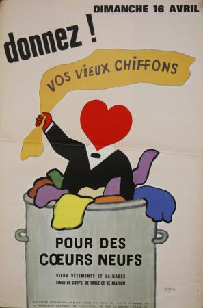  Affiche Ancienne Originale Donnez vos vieux chiffons Par Savignac - 12947579261162.jpg