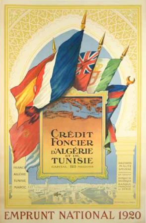  Affiche Ancienne Originale Crédit foncier d'Algérie et de Tunisie Par Anonyme - 12391220431452.jpg