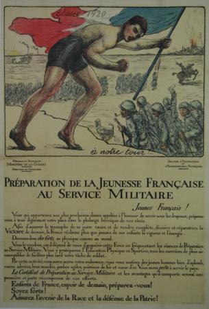  Affiche Ancienne Originale Préparation de la jeunesse au Service Militaire Par William Malherbe - 12391237301641.jpg