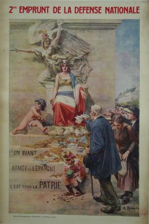  Affiche Ancienne Originale En avant Armée de l'épargne Par A. Robaudi, 1916 - 12391237461169.jpg