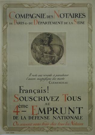  Affiche Ancienne Originale Compagnie des Notaires Par Willette - 12391239741447.jpg