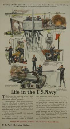  Affiche Ancienne Originale Life in the US Navy Par Herbert Meyer - 1239124720745.jpg