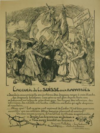  Affiche Ancienne Originale L'accueil de la Suisse aux rapatriés Par V. Prouvé - 12391765241441.jpg