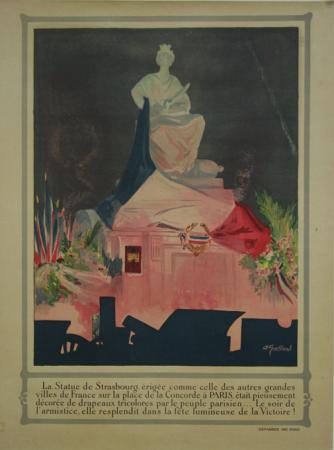  Affiche Ancienne Originale La Statue de Strasbourg Par A. Galland - 1239176598176.jpg