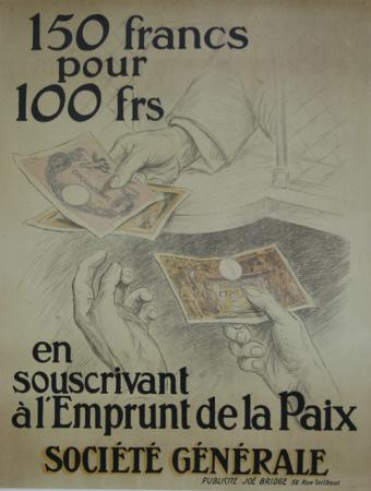  Affiche Ancienne Originale Emprunt de la paix-150 francs pour 100 frs Par Anonyme - 1239176623114.jpg