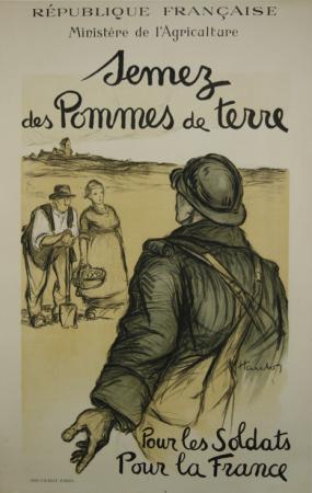  Affiche Ancienne Originale Semez des pommes de terre Par Hauton - 12391768291764.jpg