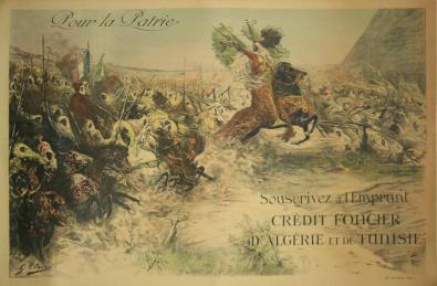  Affiche Ancienne Originale Pour la Patrie, Crédit foncier d'Algérie et de T Par G. Clairin - 1239176886674.jpg