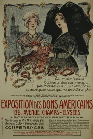  Affiche Ancienne Originale Exposition des dons américains Par Abel Truchet - 12391770151263.jpg