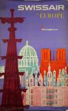 Affiche Ancienne Originale SwissAir to Europe - 1434358959484.jpg